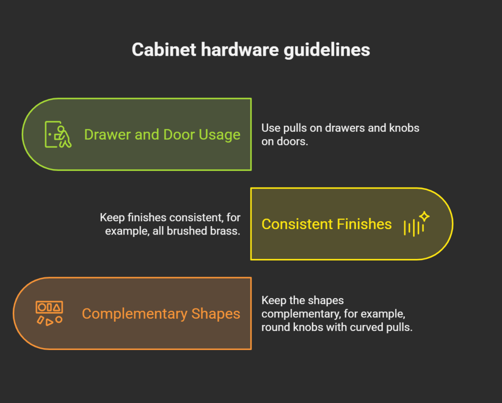 Template tool used on a cabinet door for precise hardware installation, showing best cabinet hardware placement and DIY accuracy.  