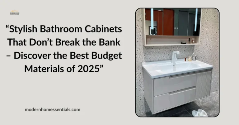 bathroom cabinet materials