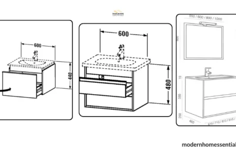 Measure twice, drill once! Planning out your floating bathroom vanity.